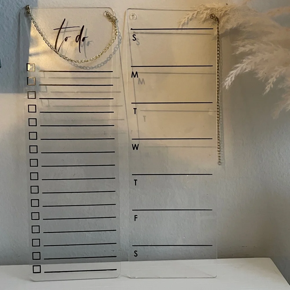 Weekly + To-Do List Clear Acrylic Dry Erase Boards | Target Bullseye
